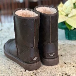 Brown Leather UGG Boots